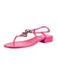 Chanel 2023 Interlocking CC Logo T-Strap Sandals