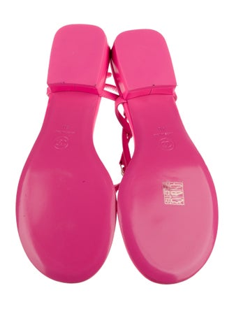 Chanel 2023 Interlocking CC Logo T-Strap Sandals