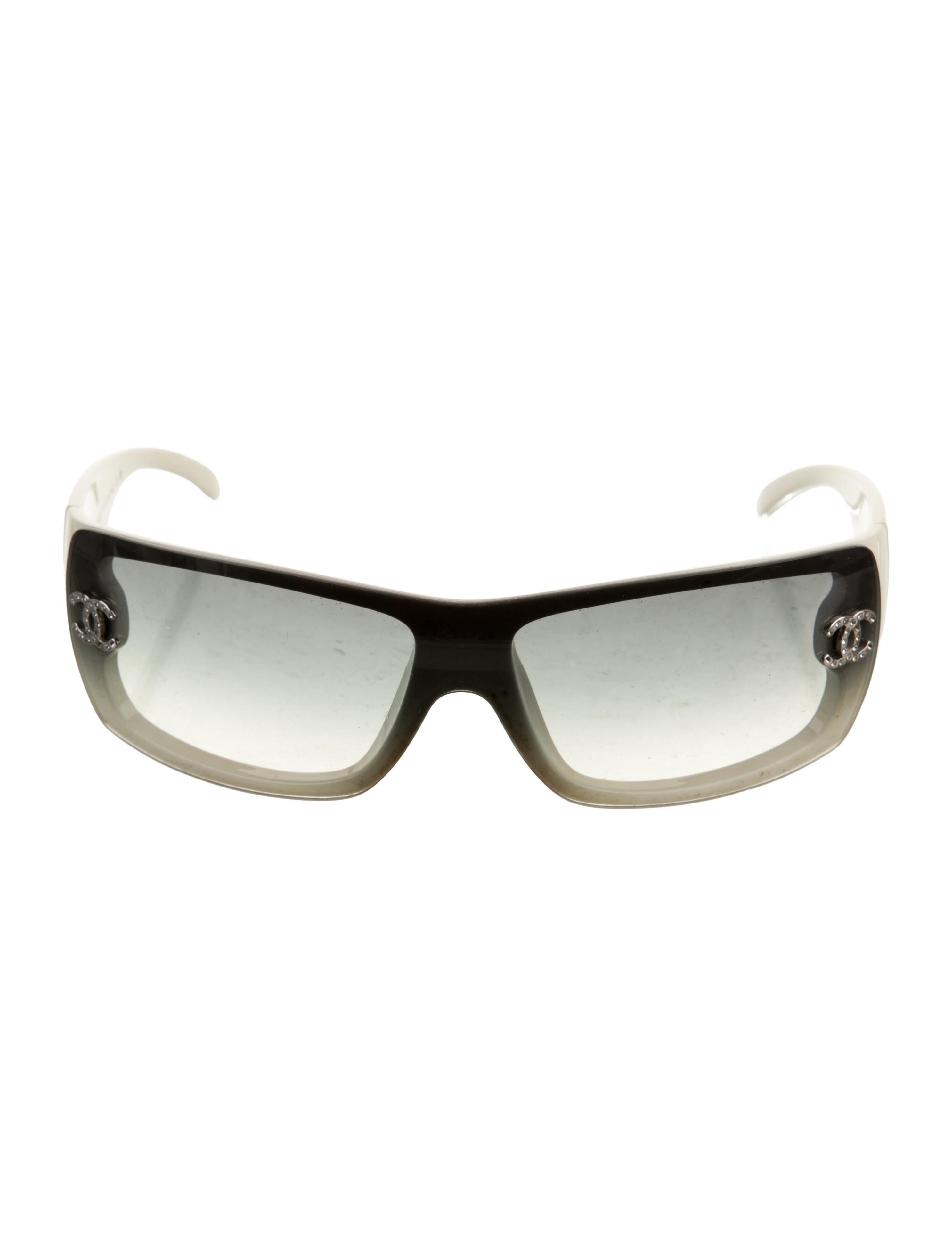 Chanel Interlocking CC Logo Shield Sunglasses
