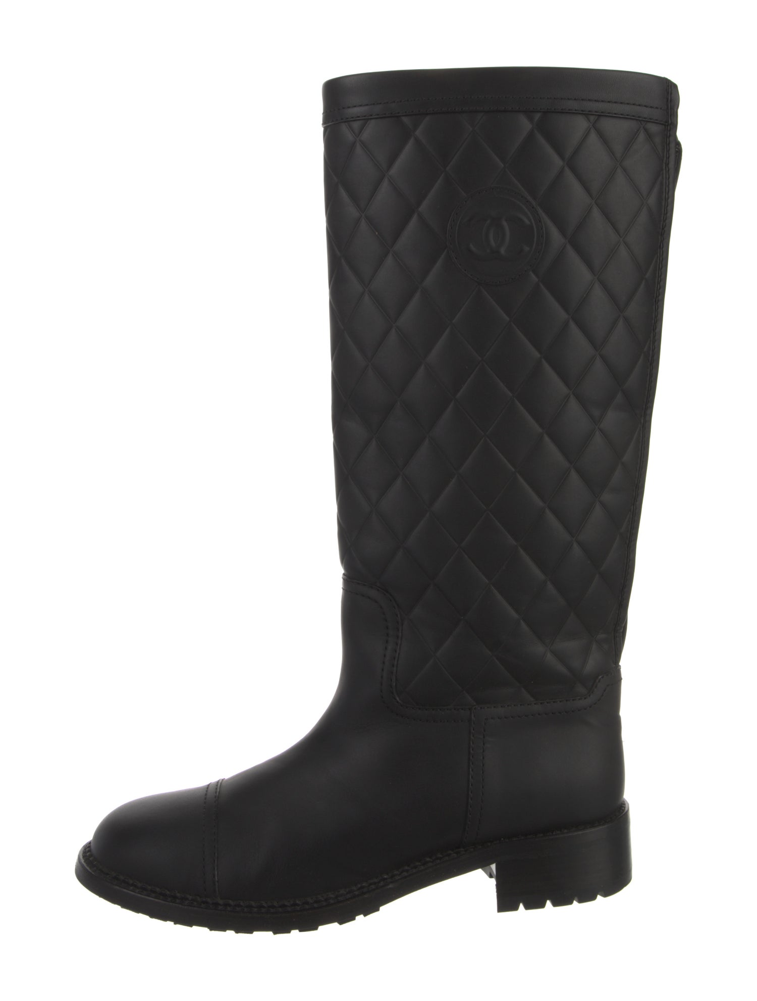 Chanel 2014 Interlocking CC Logo Boots