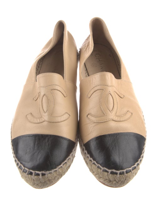 Chanel Interlocking CC Logo Lambskin Espadrilles