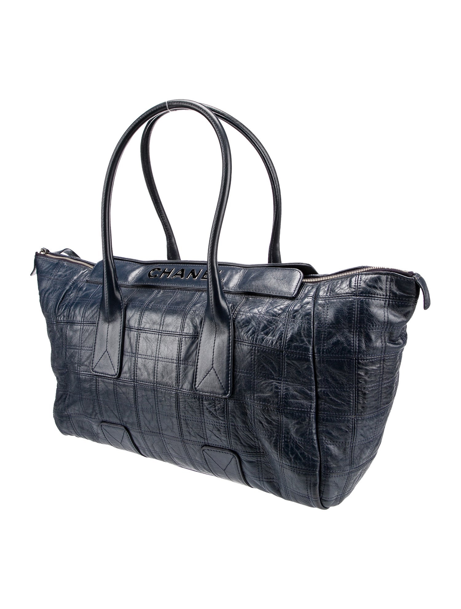 Chanel Square Quilt LAX Shopping Tote