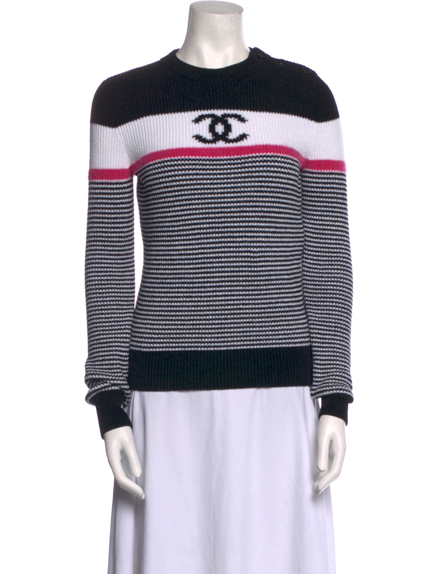 Chanel 2022 Striped Sweater