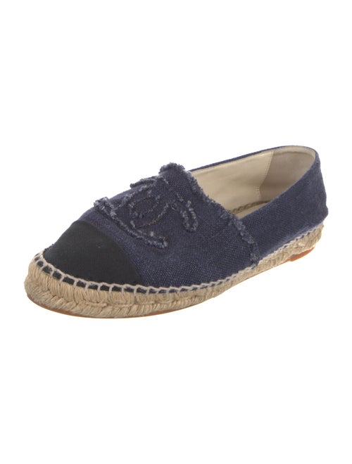 Chanel Interlocking CC Logo Denim Espadrilles