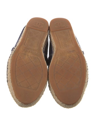 Chanel Interlocking CC Logo Denim Espadrilles