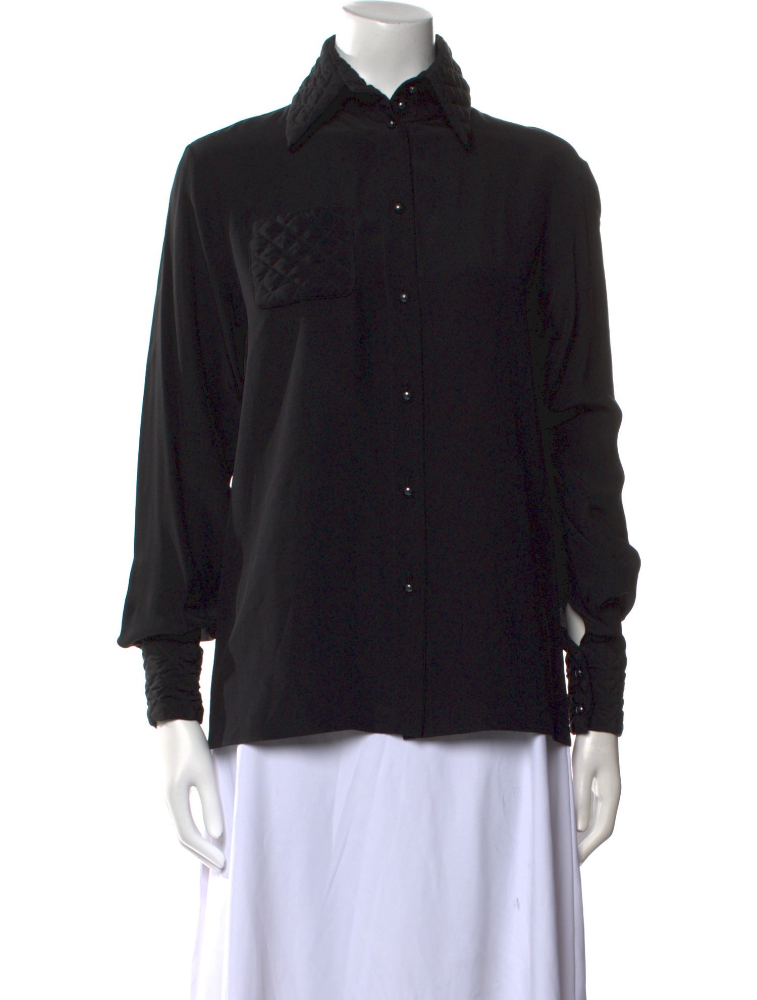 Chanel 2015 Silk Button-Up Top