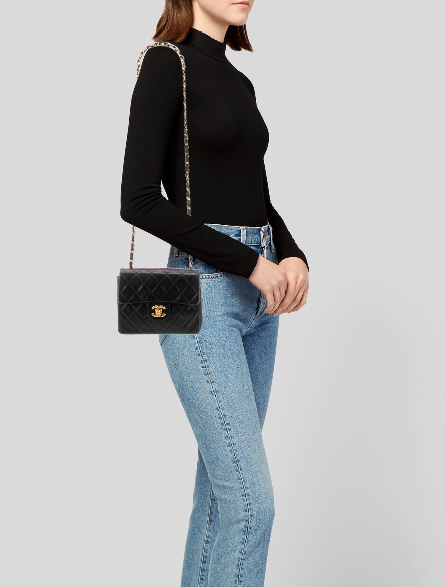 Chanel 2024 Caviar Clutch w/ Chain - Black Mini Bags