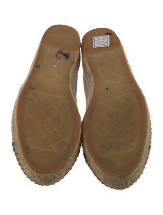 Chanel Interlocking CC Logo Leather Espadrilles
