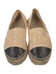 Chanel Interlocking CC Logo Leather Espadrilles