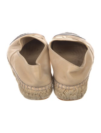 Chanel Interlocking CC Logo Leather Espadrilles