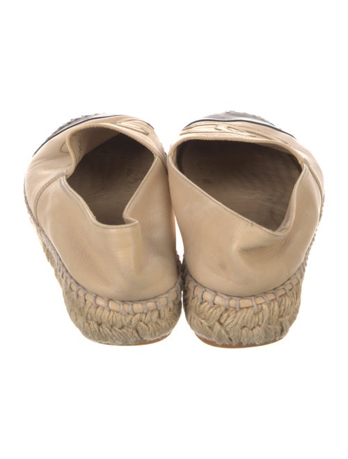 Chanel Interlocking CC Logo Leather Espadrilles