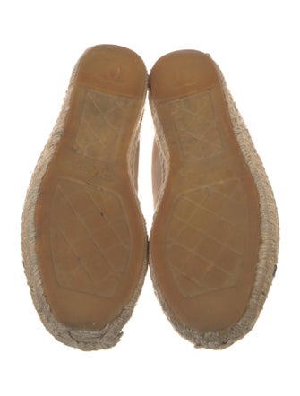 Chanel Interlocking CC Logo Leather Espadrilles