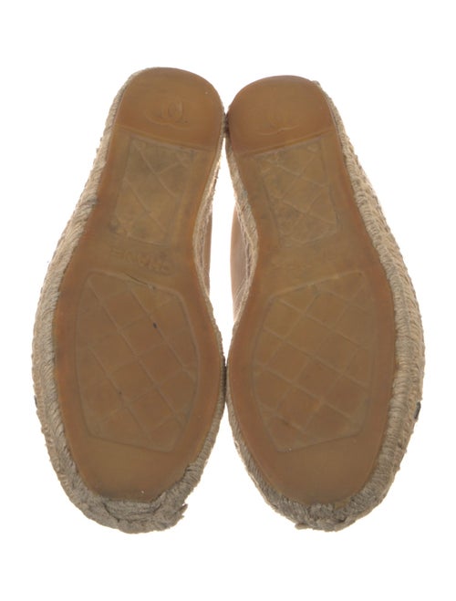 Chanel Interlocking CC Logo Leather Espadrilles
