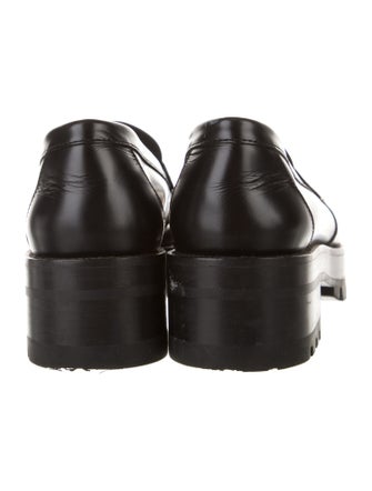 Chanel Interlocking CC Logo Leather Loafers