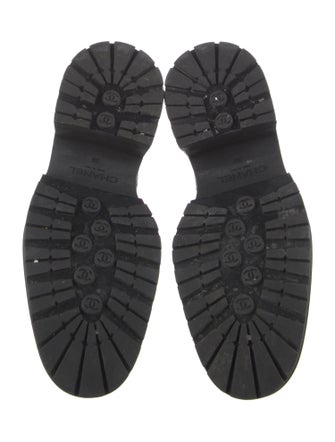 Chanel Interlocking CC Logo Leather Loafers