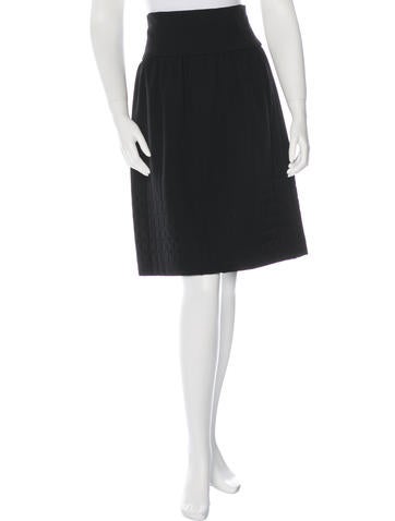 Chanel Quilted Wool Skirt