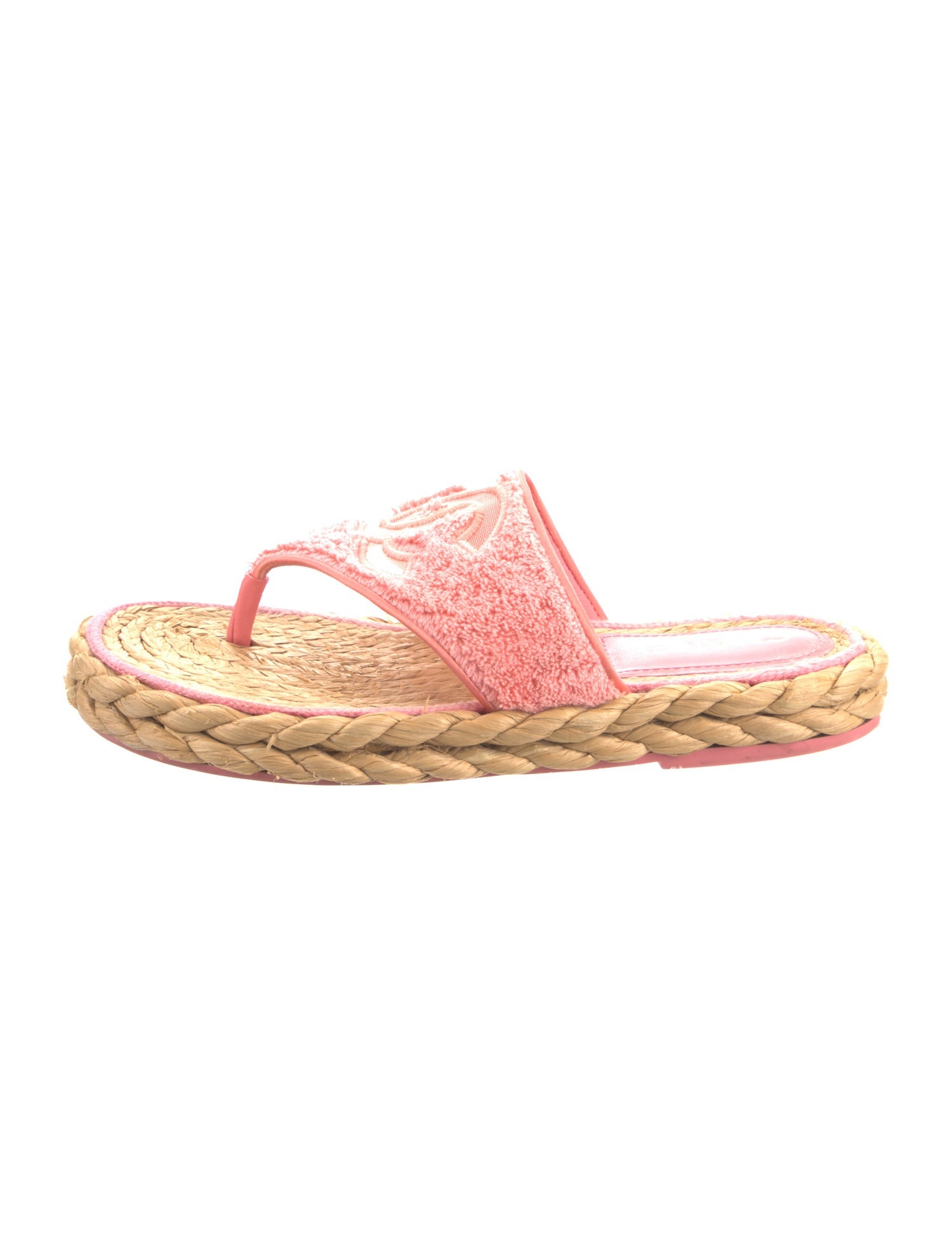 Chanel 2022 Interlocking CC Logo Flip Flops