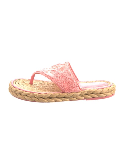 Chanel 2022 Interlocking CC Logo Flip Flops
