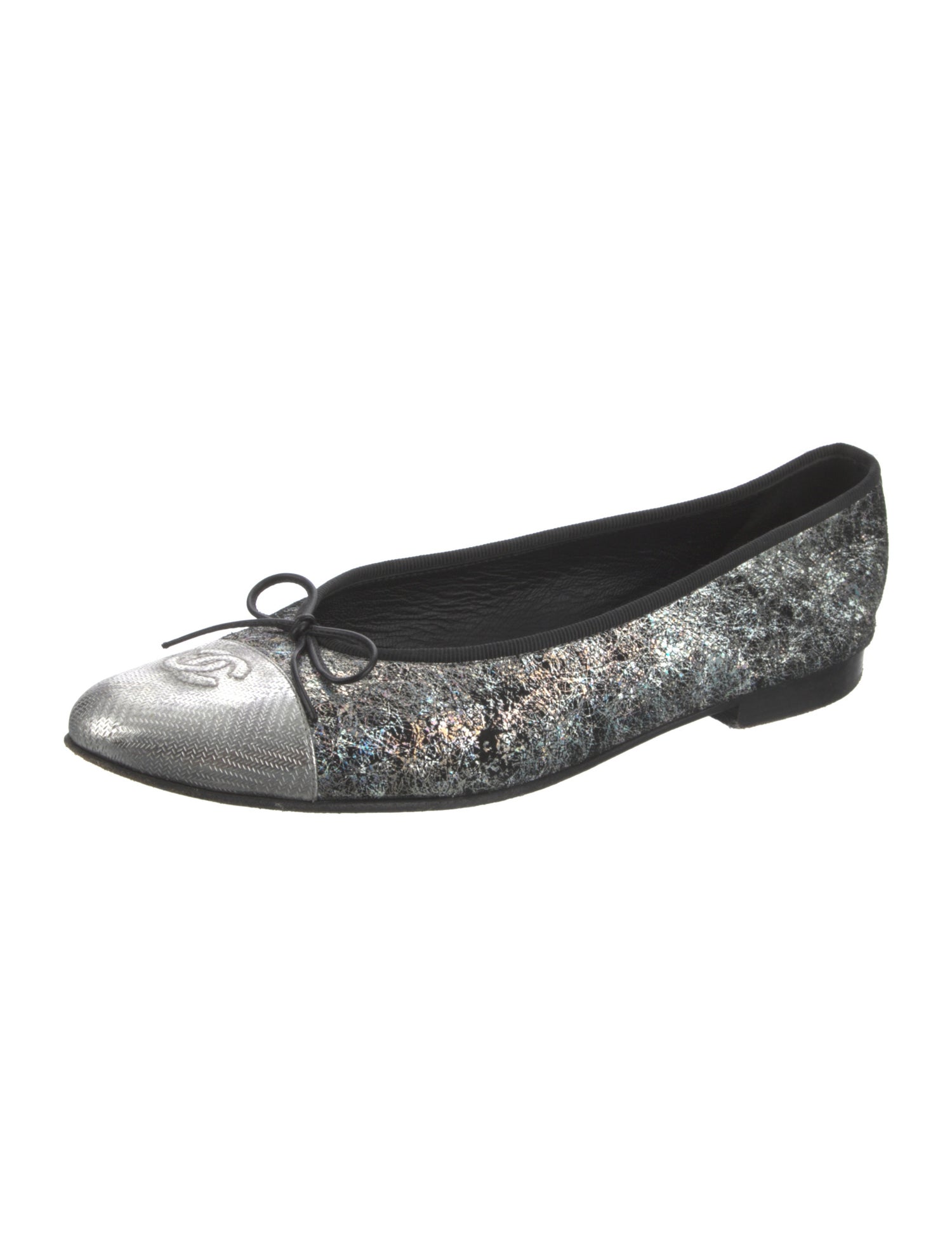 Chanel 2010's Interlocking CC Logo Ballet Flats