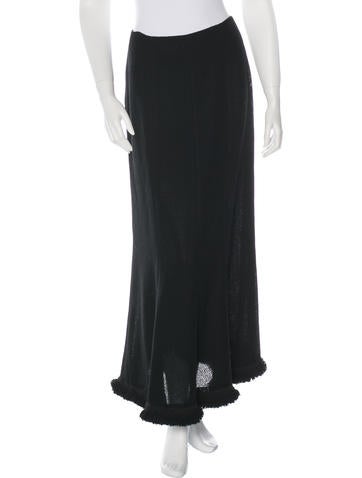 Chanel Wool Maxi Skirt