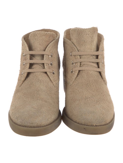 Chanel 2016 Interlocking CC Logo Lace-Up Boots