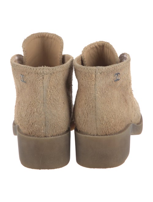 Chanel 2016 Interlocking CC Logo Lace-Up Boots