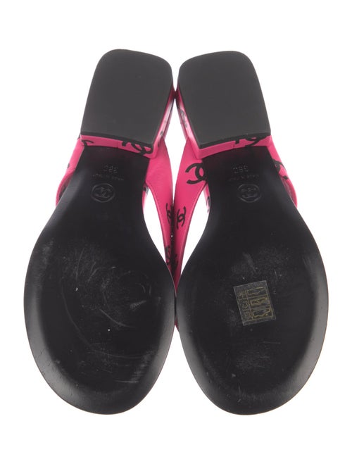 Chanel 2022 Interlocking CC Logo Flip Flops