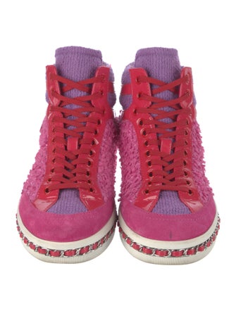 Chanel 2020 Interlocking CC Logo Wedge Sneakers