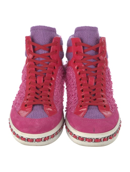 Chanel 2020 Interlocking CC Logo Wedge Sneakers