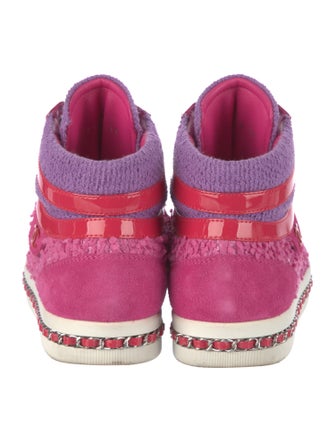 Chanel 2020 Interlocking CC Logo Wedge Sneakers