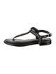Chanel Interlocking CC Logo Lambskin T-Strap Sandals