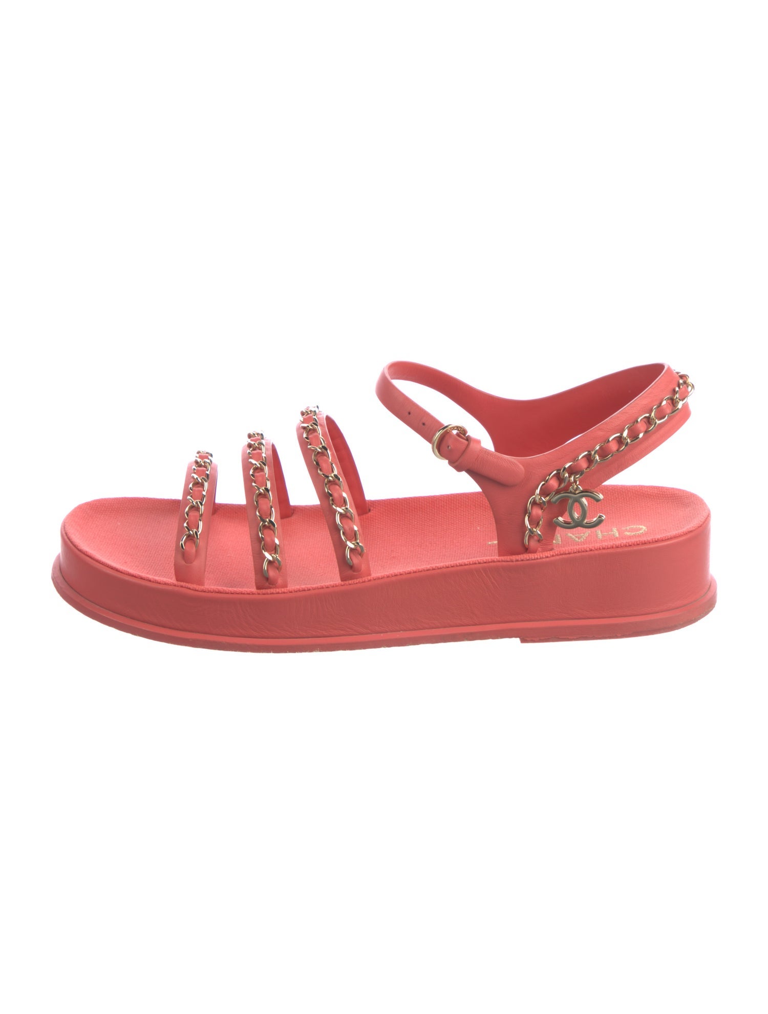 Chanel 2021 Interlocking CC Logo Sandals
