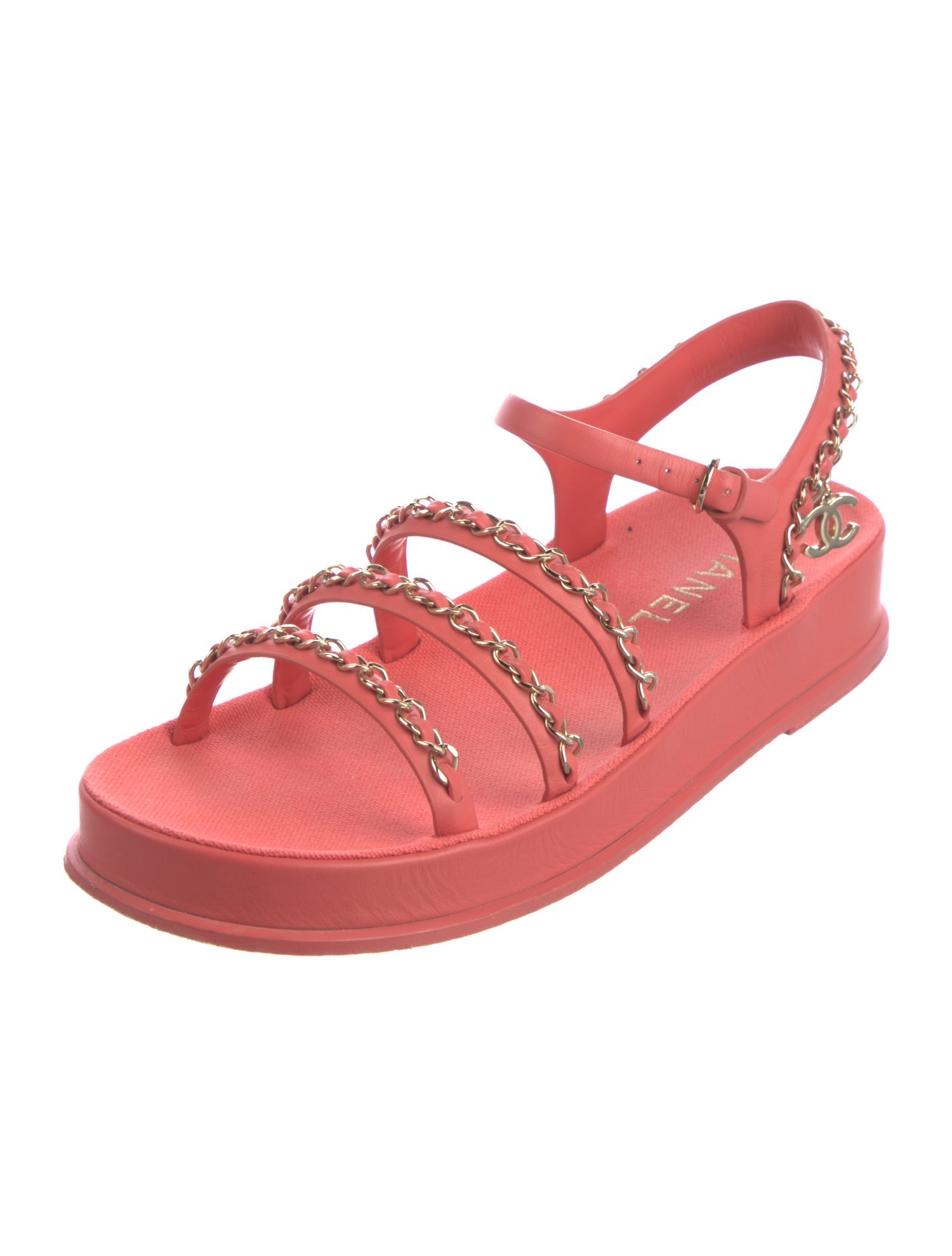 Chanel 2021 Interlocking CC Logo Sandals