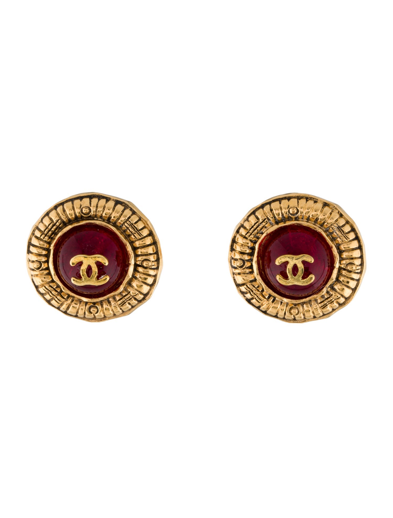 Chanel Vintage Gripoix Clip-On Earrings