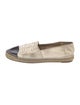 Chanel Interlocking CC Logo Leather Espadrilles