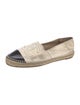 Chanel Interlocking CC Logo Leather Espadrilles