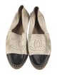 Chanel Interlocking CC Logo Leather Espadrilles