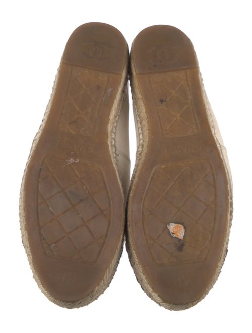 Chanel Interlocking CC Logo Leather Espadrilles