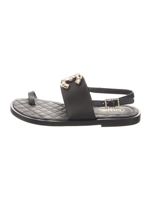 Chanel 2019 Interlocking CC Logo Slingback Sandals
