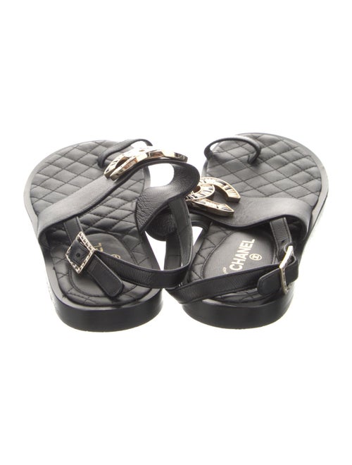 Chanel 2019 Interlocking CC Logo Slingback Sandals