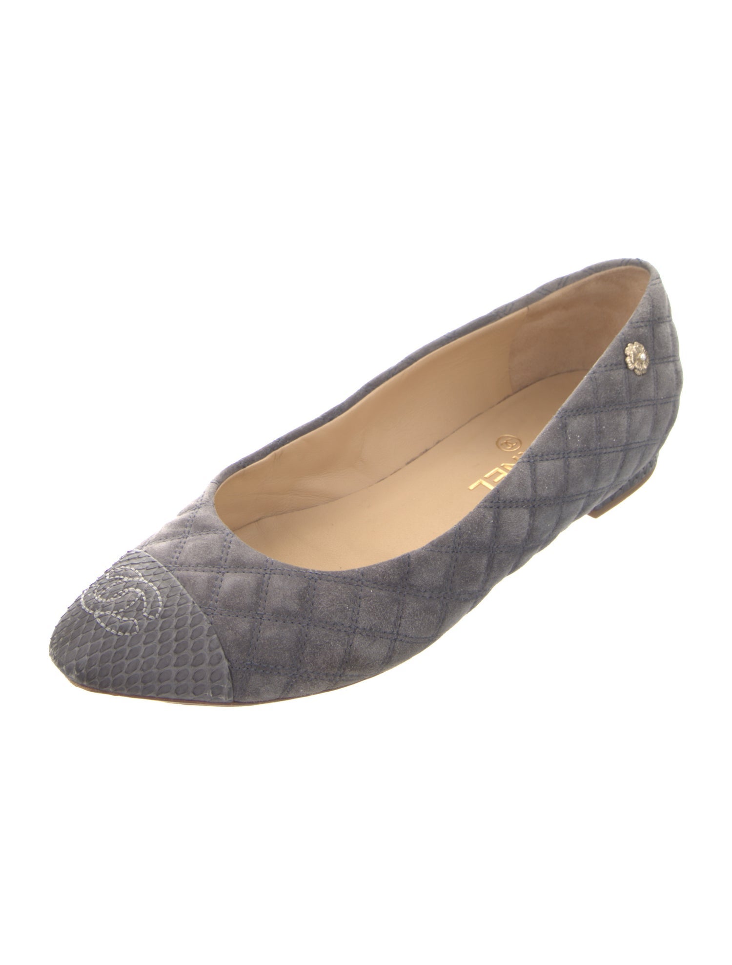 Chanel 2016 Interlocking CC Logo Ballet Flats