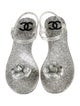 Chanel Interlocking CC Logo Rubber Sandals