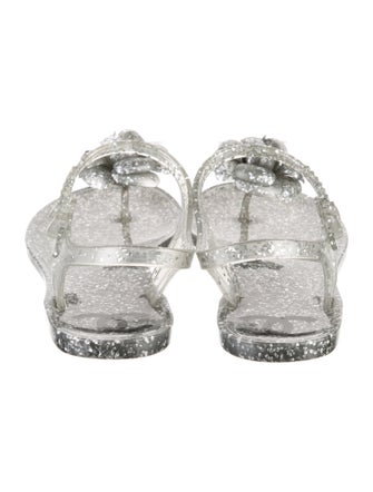 Chanel Interlocking CC Logo Rubber Sandals