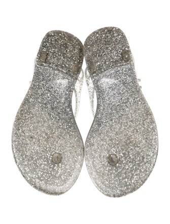 Chanel Interlocking CC Logo Rubber Sandals