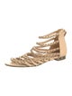 Chanel Interlocking CC Logo Suede Gladiator Sandals