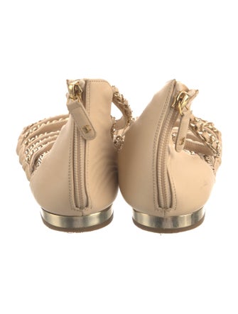 Chanel Interlocking CC Logo Suede Gladiator Sandals