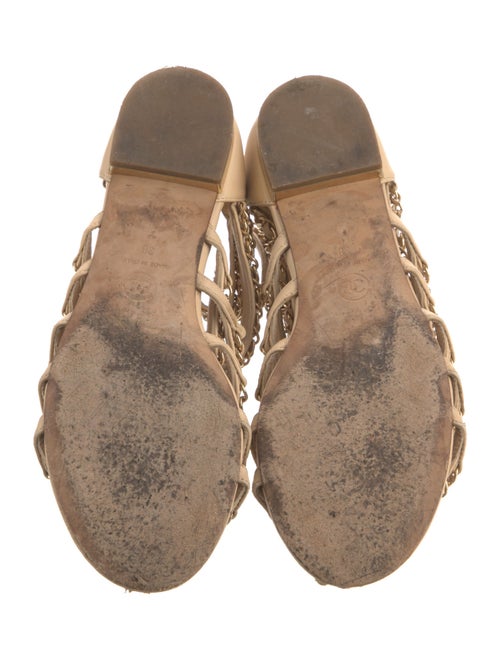 Chanel Interlocking CC Logo Suede Gladiator Sandals