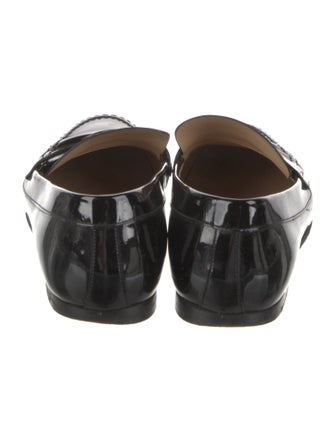 Chanel Interlocking CC Logo Patent Leather Loafers