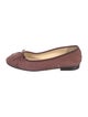 Chanel Interlocking CC Logo Suede Ballet Flats