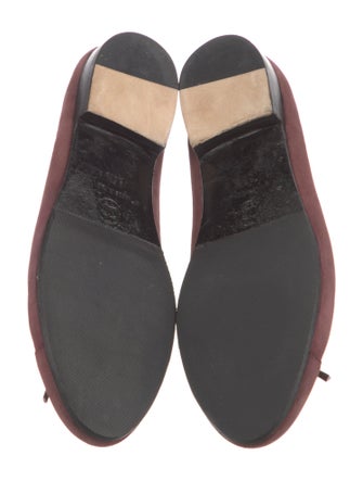 Chanel Interlocking CC Logo Suede Ballet Flats